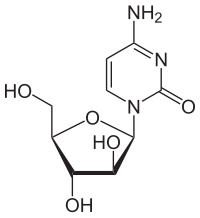 Structure chimique de l'arabinoside de cytosine